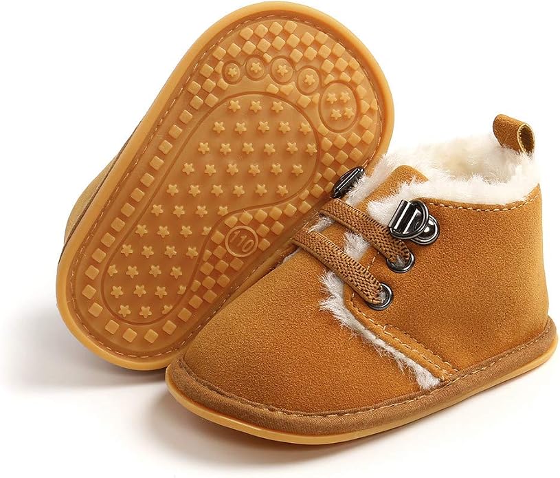 Meckior Baby Booties Newborn Infant Unisex Baby Girls Boys Velvet Rubber by Meckior