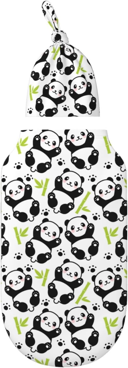 Panda Swaddle Blankets Soft Receiving Blanket Baby Swaddle Wrap - Image 2
