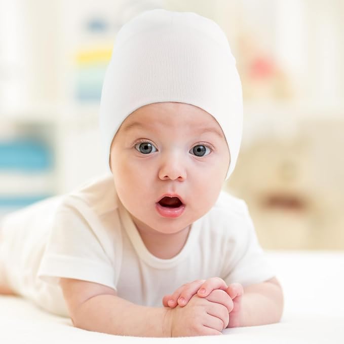 DRESHOW BQUBO 8 Pack Baby Newborn Hats Infant Toddler Kid Hats Soft Nursery - Image 2