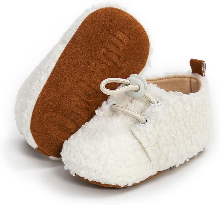 Ohwawadi Infant Baby Boys Girls Slippers Cozy Fleece Booties Soft Bottom Warm - Image 6
