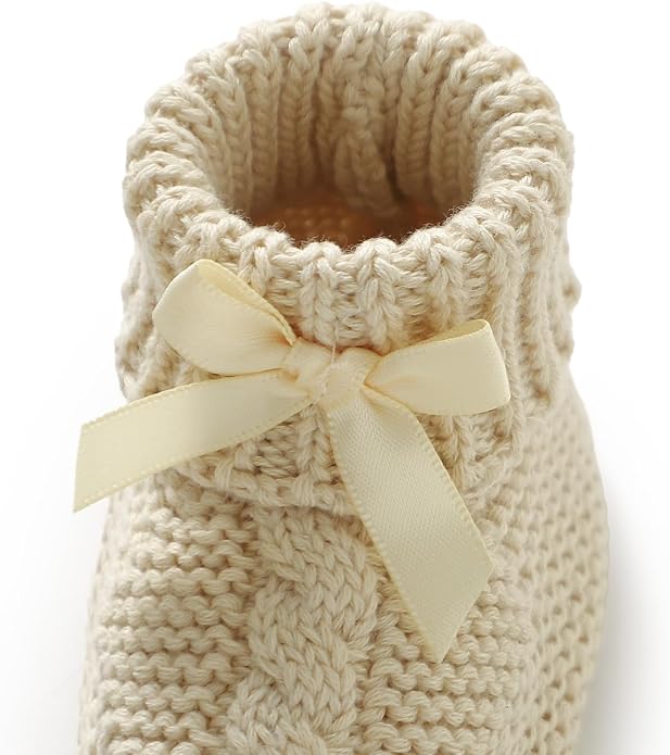 Baby Booties Newborn 100% Cotton Cozy Knit First Shoes | Soft Cute Shower Gift - Image 6