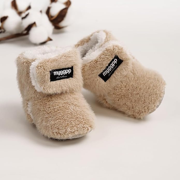 Ohwawadi Infant Baby Boots Boys Girls Cozy Fleece Slippers Snow Boots Winter - Image 8