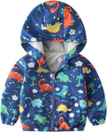 FYMNSI Toddler Baby Boys Girls Hooded Jacket Windbreaker Lightweight Dinosaur by FYMNSI