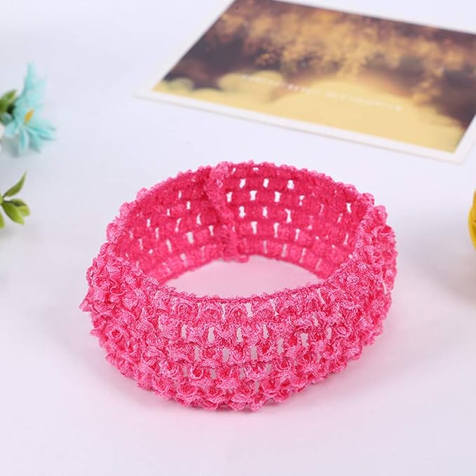 QandSweet Baby Girl's Stretch Headbands Crochet Stretchy Hair Bands DIY - Image 3
