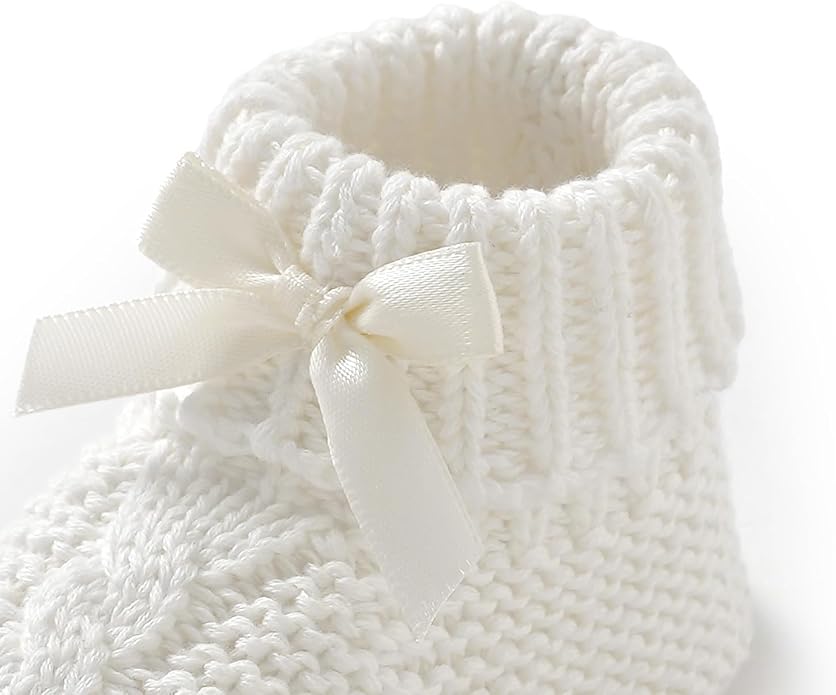 Baby Booties Newborn 100% Cotton Cozy Knit First Shoes | Soft Cute Shower Gift - Image 6