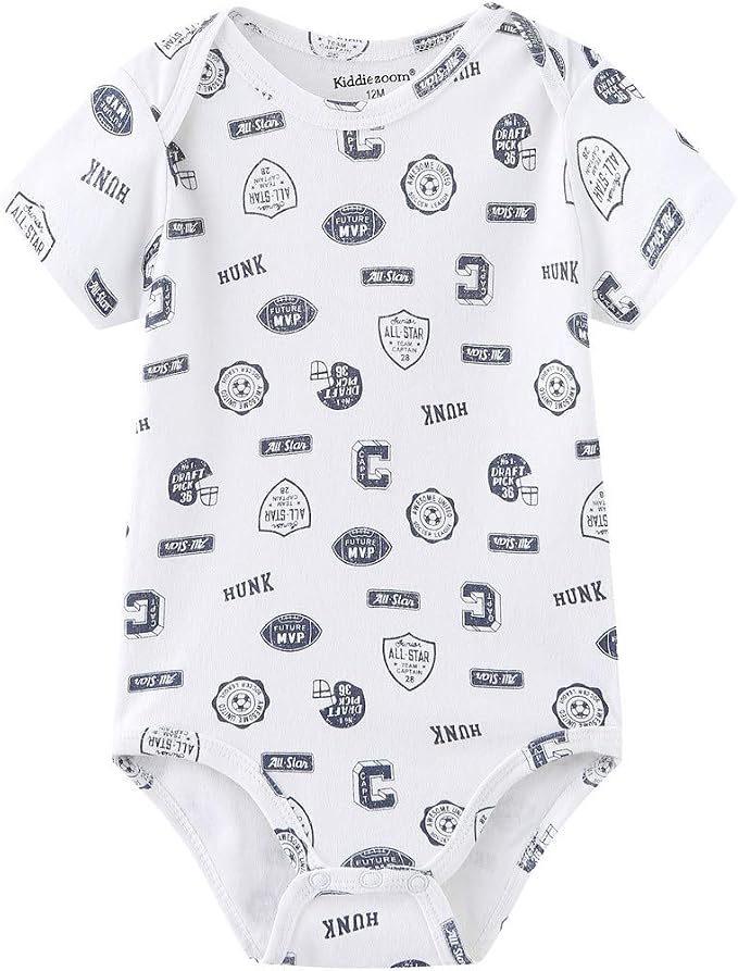 Kiddiezoom Newborn Baby Unisex Cotton One-Piece Bodysuits Baby Gift 5-Pack Baby - Image 4