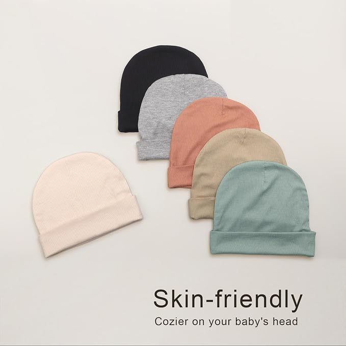 DRESHOW BQUBO 6 Pack Baby Newborn Hats Set - Image 5