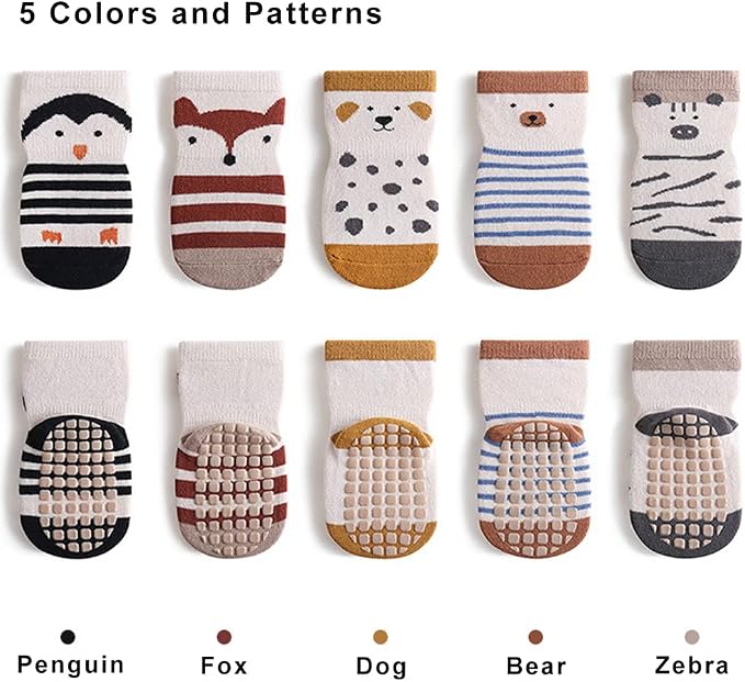 Exegawe Toddler Non Slip Socks, Cute Baby Socks - Image 3