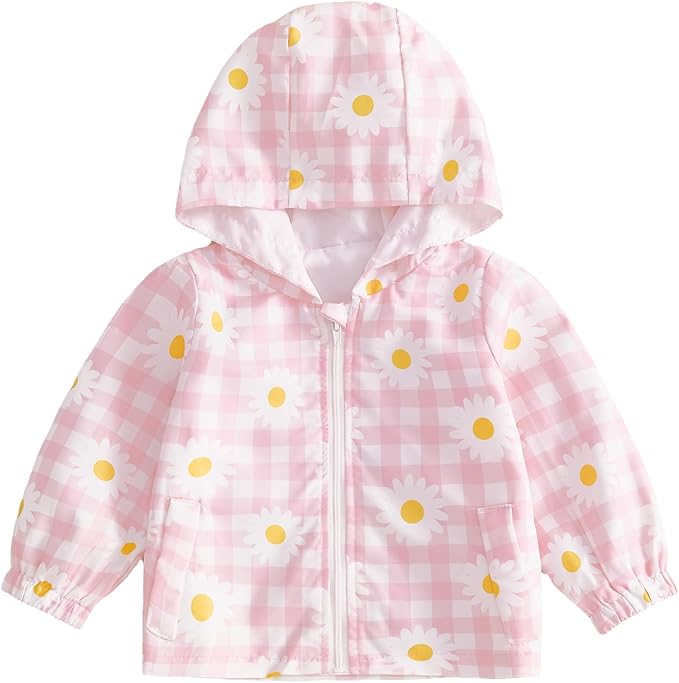 Toddler Windbreaker Jacket Baby Girl Hooded Zip Up Sweatshirt Winter Jacket by Lefyira