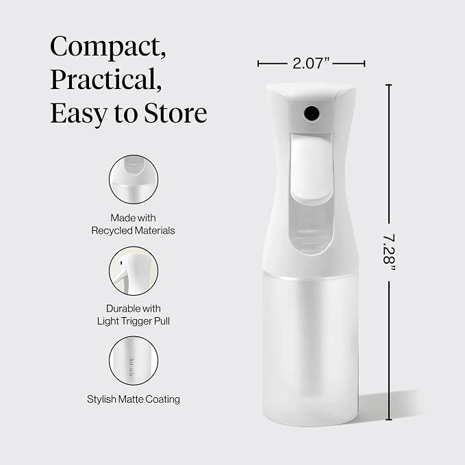 Kitsch Continuous Spray Bottle for Hair – White, 150ml | Fine Mister Spray - Image 4
