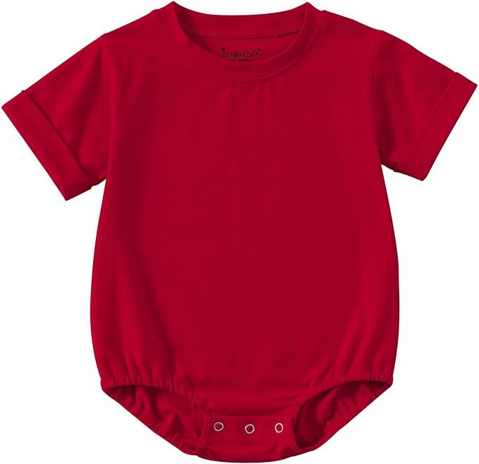 Jimonda Baby Bubble Romper Short Sleeve Bodysuit T-Shirt | 100% Cotton by JimondaBaby