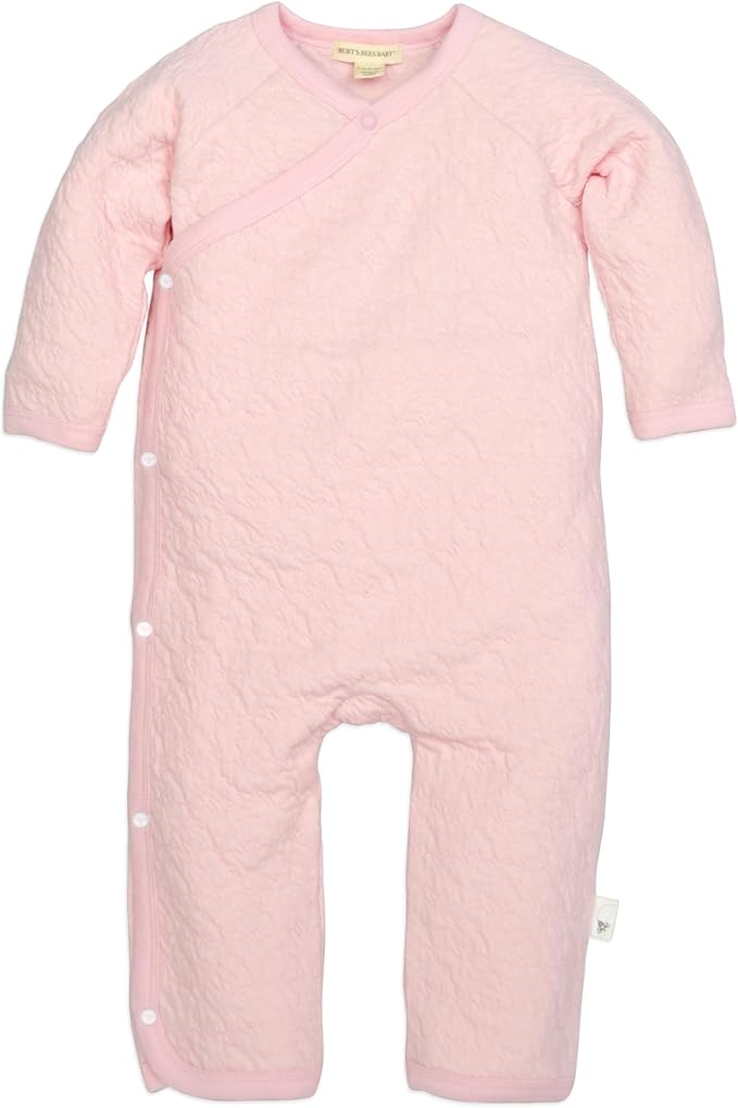 Burt's Bees Baby Long Sleeve Quilted Wrap-Front Jumpsuit, 100% Organic Cotton by BurtsBeesBaby
