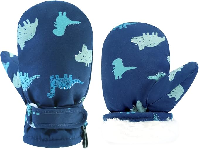 BAVST Toddler Waterproof Mittens Fleece Lined Baby Boys Girls Winter Warm Glove by BAVST
