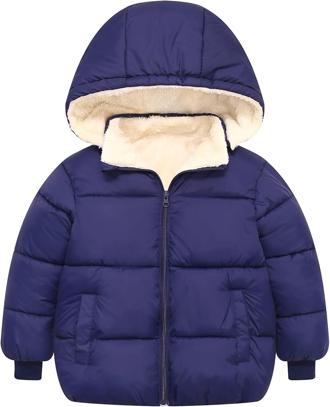 Baby Winter Coats Toddler Hooded Jackets Cotton Warm Lined Puffer Outerwear by CYTAFE