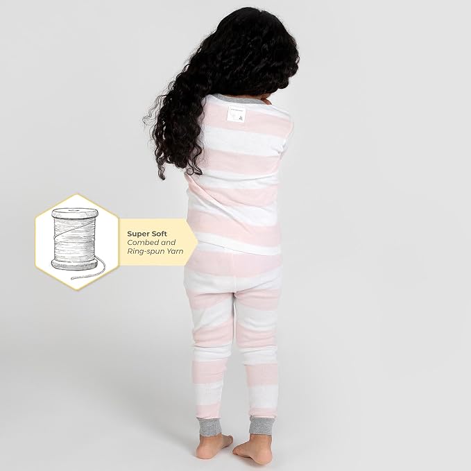 Burt's Bees Baby Girls Organic Cotton Pajamas, Toddler PJ Set, 2-PC | Soft - Image 5