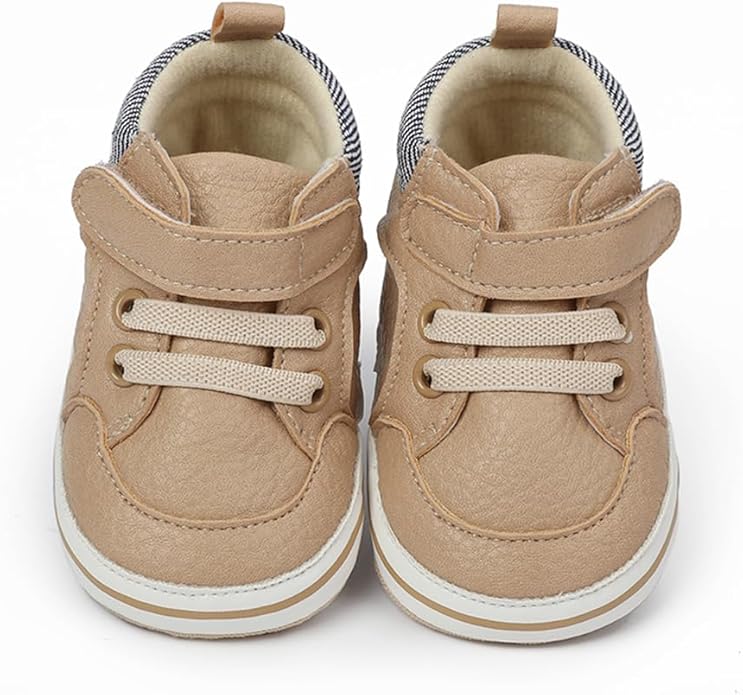 Clowora Baby Boys Girls Shoes Non-Slip Rubber Sole Sneakers Infant First Walking Toddler Crib Shoes Newborn Loafers Flats.
