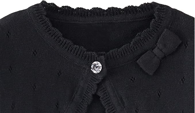 Toddler Girls Cardigan Sweater Bolero Shrug Baby Kids Long Sleeve Cropped Dress - Image 4