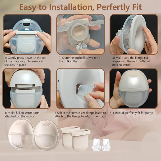 2pcs Silicone Diaphragms Compatible with eufy S1 Pro/S1/E10/E20 Breast Pump, Replace for Lansinoh Discreet Duo/NCVI/NICEGREEN/Nuliie/Zooawa S32 Breast Pump Parts