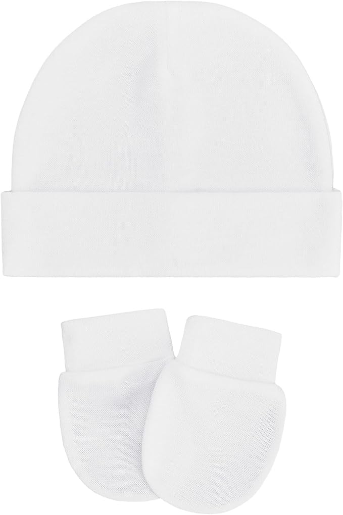 Century Star Cotton Newborn Baby Beanie Hats and Mittens Set Infant Hats by CenturyStar