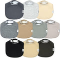 DiaperSquad's Baby Bibs for Drooling and Teething, Bibs for Boys, Baby Girl - Solid Cotton Baby Drool Bibs