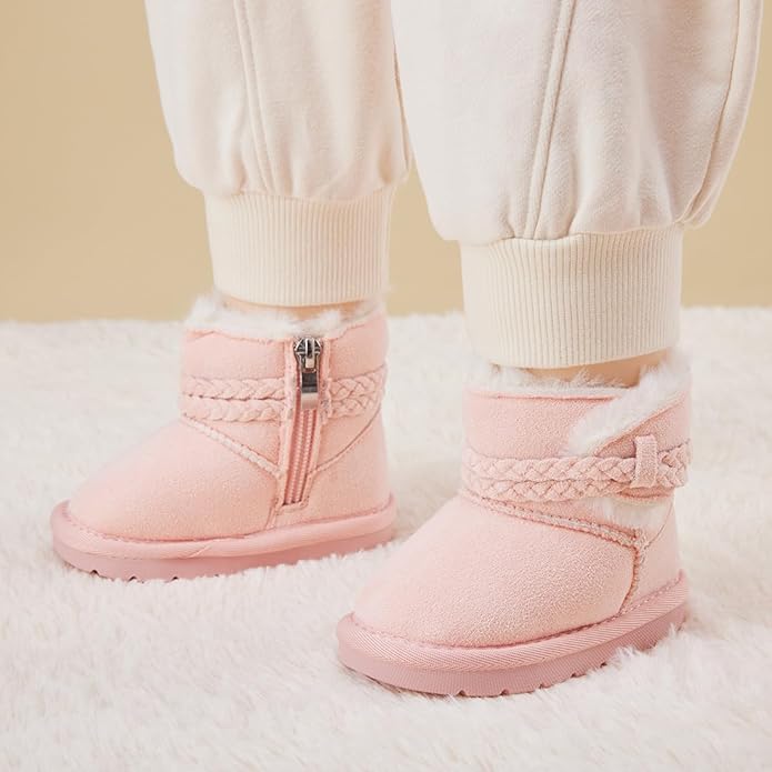 BMCiTYBM Girls Boys Snow Boots Warm Winter Fur Lined Baby Shoes (Infant/Toddler/Little Kid)