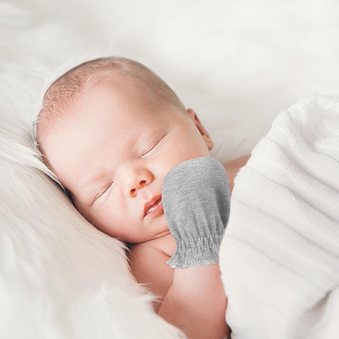BQUBO 12 Pairs Baby Mittens Newborn Infant Mittens No Scratch Cotton Elastic - Image 3