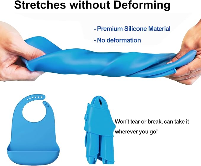 Silicone Adult Bib, Adjustable and Washable Bib - Image 2