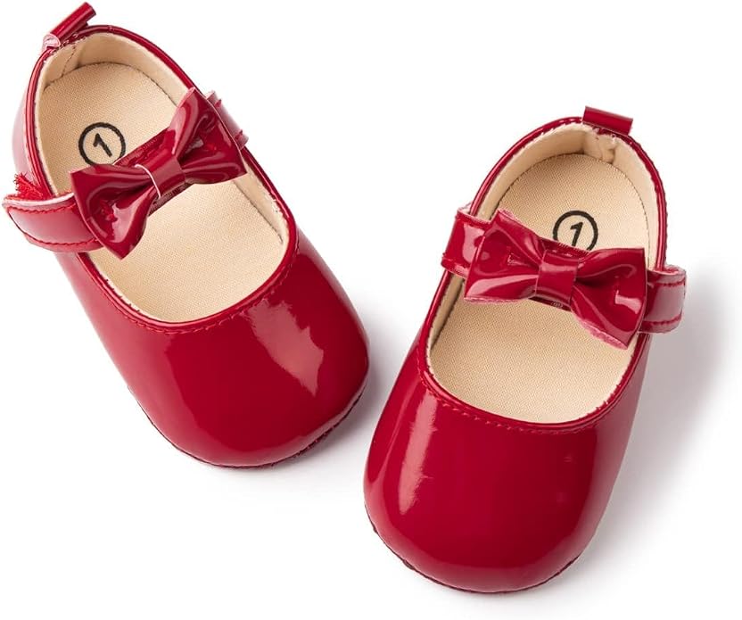 Meckior Infant Baby Girls Soft Sole Bowknot Princess Wedding Dress Mary Jane by Meckior