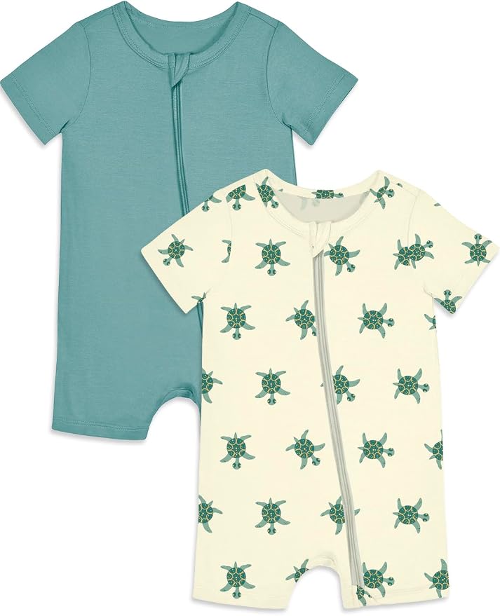 Jimonda Baby Rompers Cotton Boys Girls Short Sleeve Sleepers Pajamas Pjs | Two by JimondaBaby