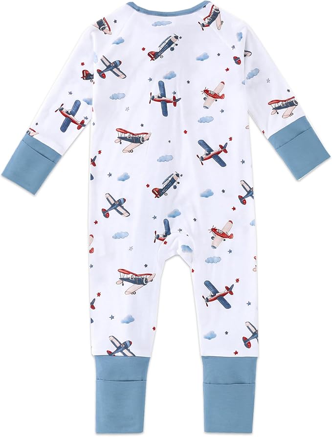 Baby Viscose of Bamboo Convertible Footie Pajamas - Image 3