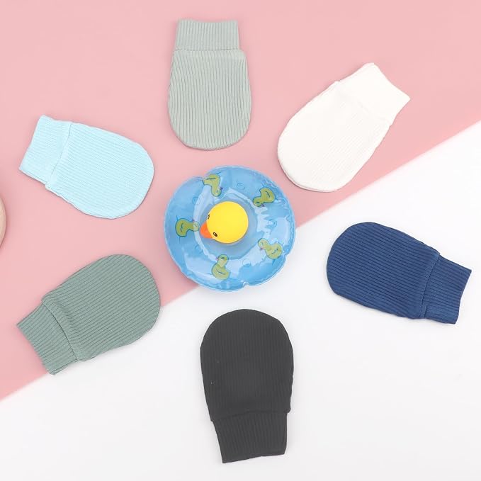 BQUBO 6 Pairs Newborn Baby Boys Girls Mittens 0-6 Months Unisex-Baby Infant - Image 7