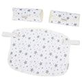 Bebamour Drool and Teething Reversible Cotton Pad For All Carry Positions Baby Carrier White Drool Bib For Boys & Girls(Light Grey)
