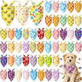 50 Pcs National Dog Day Dog Bandanas Bulk Pastel Paw Prints Pattern by Jeere