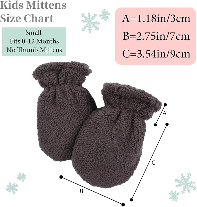 Zsedrut Baby Boys Winter Glove Warm Toddler Infant Girls Mittens Fleece Lined - Image 6