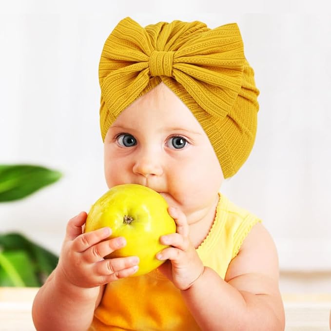 Cinaci 6 Pack Nursery Hospital Caps Bonnets Beanies Headwraps Turban Hats - Image 6