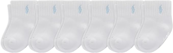 Polo Ralph Lauren Baby’s Classic Sport Ankle Socks, 6 Pair Pack, Soft Stretchy by Unknown