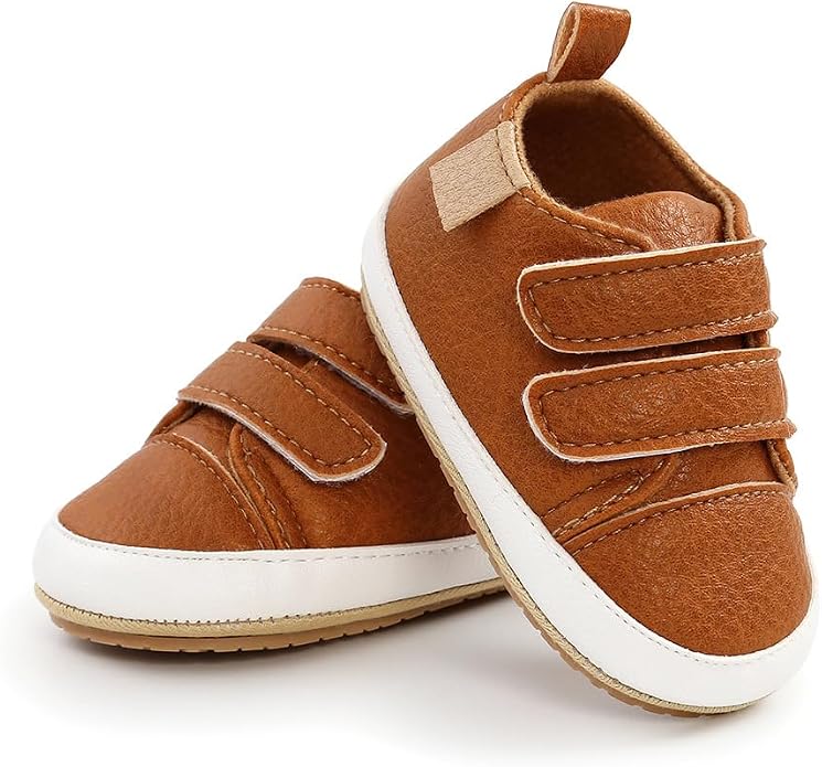 Meckior Toddler Baby Boys Girls High Tops Ankle Sneakers Soft Anti-Slip Sole PU - Image 3
