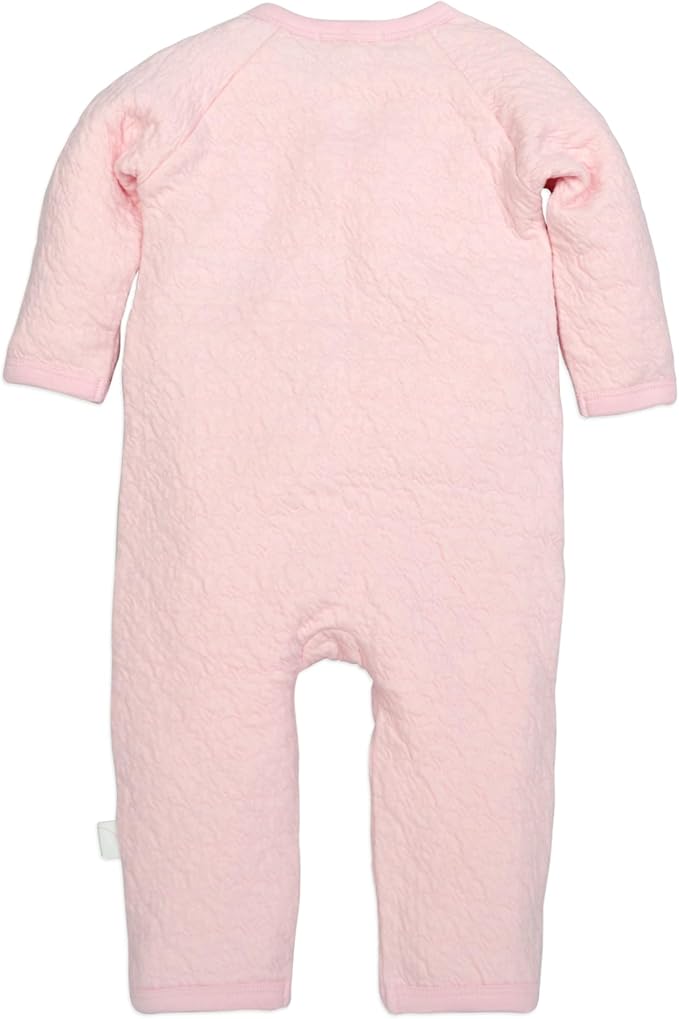 Burt's Bees Baby Long Sleeve Quilted Wrap-Front Jumpsuit, 100% Organic Cotton - Image 2