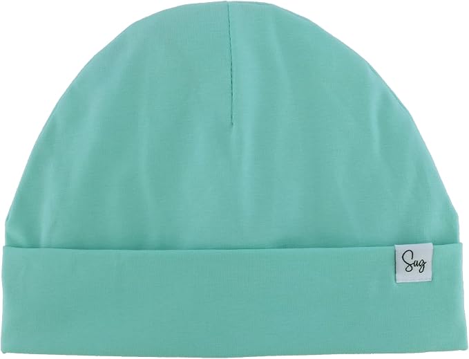 Jersey Beanie Hat for Newborn Baby Boys Girls Silky Satin Lined Hats Bonnet by Sugarmelon