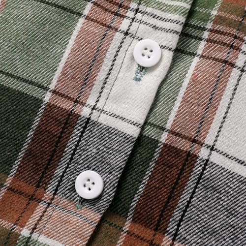 YOUNGER STAR Toddler Kids Boys Girls Flannel Hooded Plaid Shirt Button Baby Red - Image 6