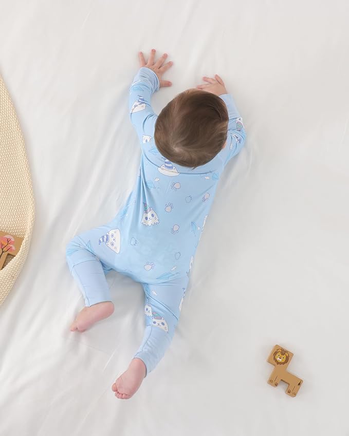 GUISBY Baby Footless Pajamas, Rayon of Bamboo, NB-2T | Rayon of bamboo softness - Image 6