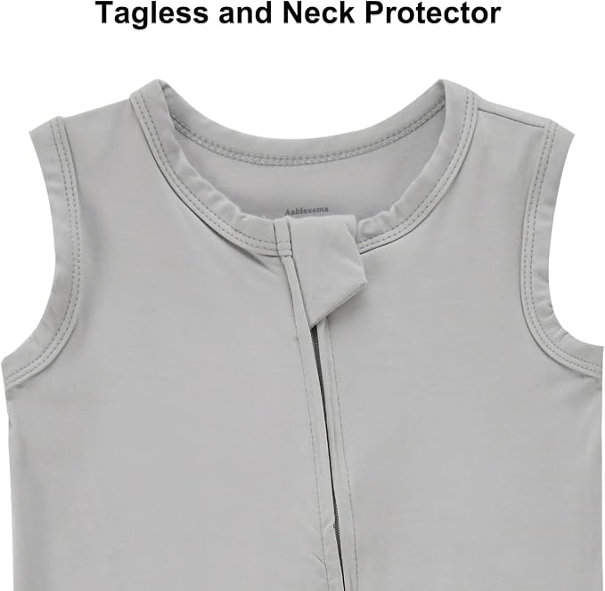 Aablexema Baby Rayon of Bamboo Sleeveless Footless Zipper Romper 0-24M | 2pcs - Image 3