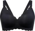 Momcozy Nursing Bras for Breastfeeding, Seamless Pregnancy Maternity Bra Wireless Classic Jelly Strip Support Nursing Bra