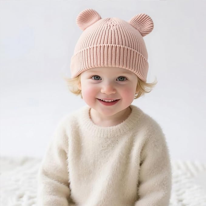 Hadetoto Cotton Baby Beanie Winter Knitted Hat - Image 3