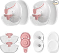 2 Pack Full Breast Pump Kits Compatible with Momcozy Upgraded Mobile Flow M9, Upgraded M9 Full Set Parts Including 24mm FlnageX2, Red ValveX2, Red DiaphragmX2, ContainerX2, 2 Set-red Overall