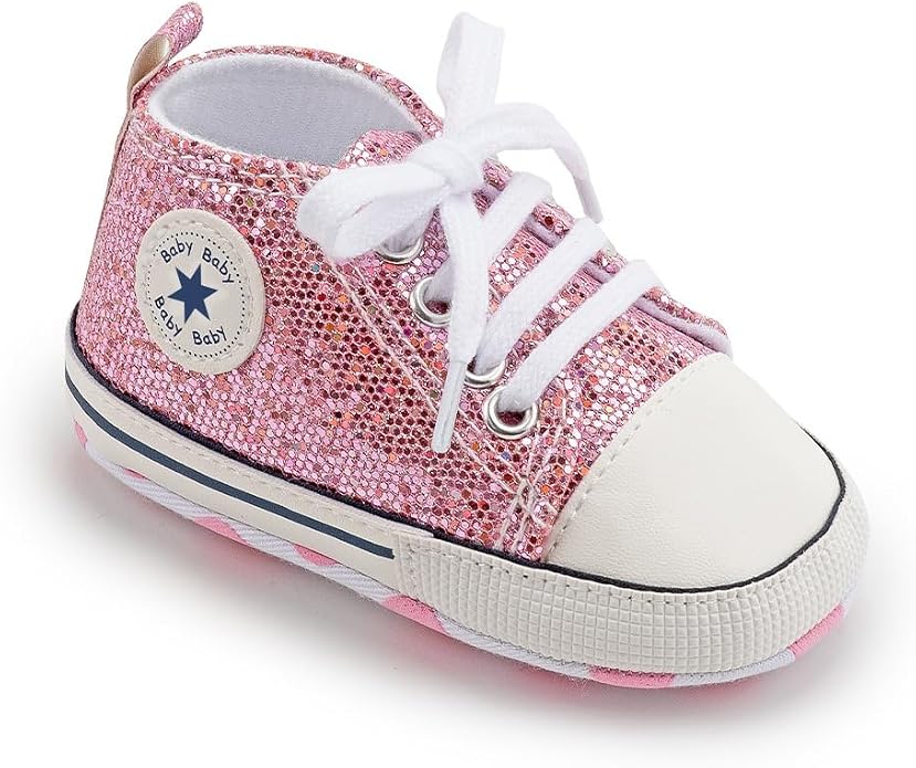Unisex Baby Girls Boys Canvas High-top Shoes, Newborn Infant Anti-Slip Soft - Image 5