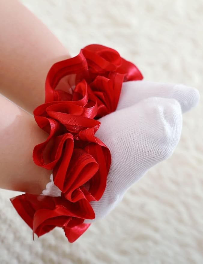 PrinceSasa Little Baby Girl Princess Lace Ruffles Socks Set - Image 4
