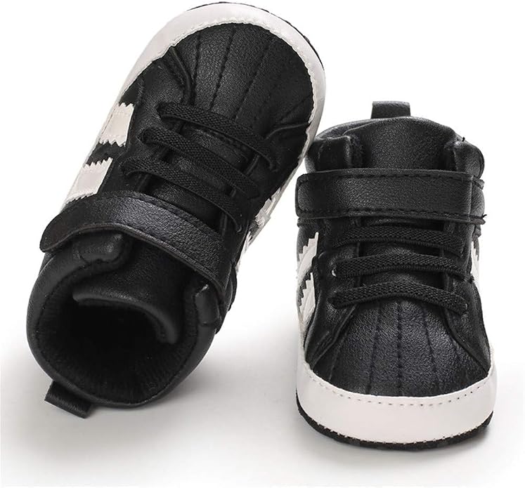 Meckior Toddler Baby Boys Girls High Tops Ankle Sneakers Soft Anti-Slip Sole PU - Image 4