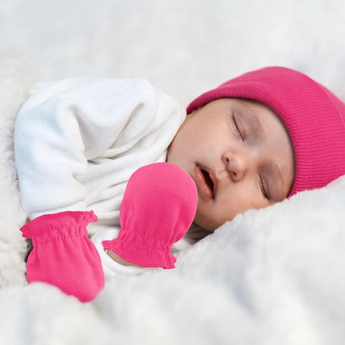 BQUBO 12 Pairs Baby Mittens Newborn Infant Mittens No Scratch Cotton Elastic - Image 2