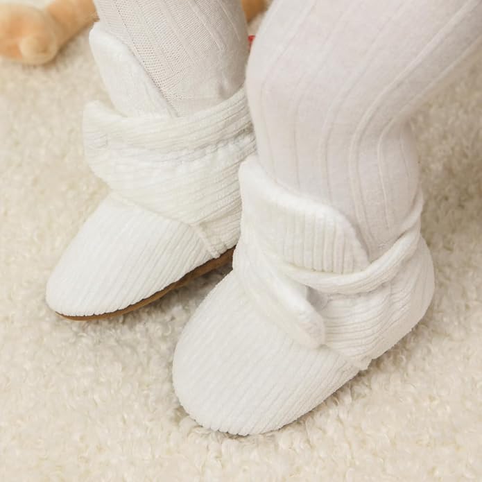 Sawimlgy Newborn Infant Baby Girl Boy Cotton Booties Stay On Sock Slippers Soft - Image 2